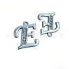 Nuevo Llavero de Metal con Incrustaciones de Diamantes de 26 Letras, Colgante para Bolso, Colgante Sencillo para Collar, Accesorios DIY, Venta al por Mayor