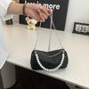 Bolsas Pequenas Tendência Verão 2026 para Mulheres, Novo Estilo Fashion com Corrente Brilhante de Strass, Bolsas Cilíndricas de Ombro e Transversais com Strass para Mulheres
