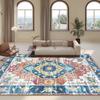 Alfombra persa transfronteriza de Amazon, estilo retro americano, lavable, plegable, resistente a la suciedad, fácil de cuidar, para sala de estar, antideslizante.