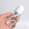 Frasco de Vidro Transparente Roll-On 30ml, Frasco Recarregável Portátil de Vidro Espessado, Frasco Vazio Roll-On para Perfume e Cosméticos 50ml