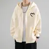 2026 Estilo New Port Tendencia High Street Versátil Chaqueta con Capucha Tallas Grandes para Hombre Casual Americano Otoño/Invierno Nuevo Cárdigan Pesado