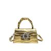 Bolso con Patrón de Piedra 2024 Nueva Moda Bolso Cuadrado Pequeño Bolso de Hombro de PU Texturizado Bolso Cruzado de Nicho Versátil