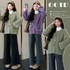 Suéter de maternidade com detalhes decorativos, outono e inverno, estilo casual, grosso, estiloso, cardigã tricotado à mão
