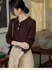 Elegantes Tops de Punto con Solapa para Mujer, Moda Profesional, Otoño e Invierno, Nuevo, 100% Lana Pura, Jersey de Punto, Camiseta Interior