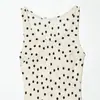 Bestseller Transfronterizo de AliExpress 2026 Primavera Nuevo Diseño de Moda para Mujer Versátil Lunares Tirantes Finos Fruncido Camisola