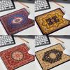 Estilo Tribunal Vintage Franja Estilo Francês Pequeno Tapete Tapete Turco Mouse Pad Tapete para Xícara de Chá Isolado Termicamente Adereços para Fotos