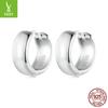 Prata Ziyun nova fivela de orelha de superfície fotossensível de alta qualidade simples joias transfronteiriças personalizadas brincos de argola de orelha de prata esterlina 925 para homens e mulheres
