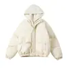 Chaqueta de Cuero Sintético y Algodón para Hombre Acu, Falsa de Dos Piezas, con Capucha, Engrosada, Cálida y Cortavientos, Chaqueta Acolchada de Algodón de Moda para Hombre en Invierno