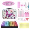 Kit de Herramientas para Pintura de Diamantes DIY Personalizado Bolsa de Almacenamiento de Botellas de Color Degradado Doble Color de 30 Compartimentos Set de Herramientas para Botellas de 60 Compartimentos