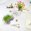 Flor Artificial Gypsophila Flor Artificial Feita à Mão Acessórios Plástico com Buquê de Flores com Grama Material de Decoração de Flores Grama Artificial
