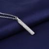 Collar coreano cilíndrico con incrustaciones de diamantes en vivo de Douyin, colgante blanco de alta gama para mujer, cadena de clavícula de circonio con microincrustaciones de diamantes.