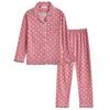 Pijama de punto rojo de internet primavera 2024 para mujer, caricatura de amor ins, pantalones de manga larga, ropa para el hogar, pijama transfronterizo, comercio exterior