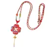 Novo cadeado de formato de moeda estilo chinês para realizar desejos, colar de brocado Song, acessório de broche Hanfu estilo antigo, acessório DIY de liga estilo chinês