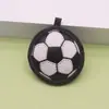 Llaveros creativos de cuero PU multicolor para baloncesto, fútbol, béisbol, tenis, colgantes de llave deportivos al por mayor
