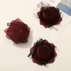 Departamento Escuro Renda de Borda Queimada Malha Rosa Seco DIY Acessórios de Cabelo Feitos à Mão Acessórios para Roupas Acessórios Atacado