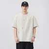 Ropa para Hombre Xintang Estilo Americano Corte Holgado Camiseta de Manga Corta Desgastada para Hombre, Top Camiseta Casual Resistente Versátil de Moda.