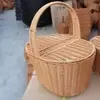 Cesta de mão cesta de compras cesta para carregar vegetais cesta de piquenique cesta de armazenamento tecida em imitação de rattan com tampa oval retangular plástico