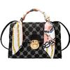 Bolsos de mujer, bolso pequeño con estampado sencillo, estilo coreano 2024, bolso de hombro informal que combina con todo, bolso con bufanda estampada.