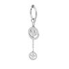 Aretes de acero de titanio cara sonriente cadena de borlas aretes hombres y mujeres mismo estilo moda cool hip hop aretes simples aretes de moda