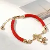 Nuevo Pulsera de Acero Inoxidable con Hilo Rojo Versátil, Simple y Elegante, Estilo Coreano, para Mujer, Acero de Titanio, Alta Calidad, Conserva el Color