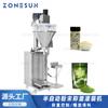 ZONESUN máquina envasadora llenadora de polvo semiautomática, llenador de tornillo, pesaje de café en grano entero en polvo, enlatadora