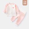Conjunto Térmico de Duas Peças para Bebê, Acolchoado de Algodão, Roupa Íntima para Recém-Nascidos, Roupa Íntima Fina de Algodão para Outono e Inverno, Design Espessado Separado de Três Camadas