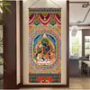 Tíbet Thangka Estatua de Buda Tela Colgante Tela de Pared Tela de Fondo Sala de Estar Pasillo Tapicería de Tela Decoración de Pared Pintura Colgante de Ópera del Tíbet