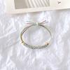 Estilo Coreano Refrescante Anillo para el Cabello Trenzado Hecho a Mano con Contraste Pulsera Nudo Cuerda para el Cabello Cola de Caballo Goma Elástica Cuerda para el Cabello Adorno para la Cabeza