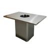 Estilo Industrial Acero Inoxidable Mesa para Hot Pot Tienda de Barbacoa Tienda de Brochetas Mesa con Caja para Cocina de Inducción Comercial