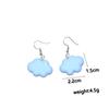 Pendientes de nube de macarrón de AliExpress transfronterizos con letras de resina multicolor, gancho para la oreja, accesorio de uso diario.