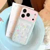 Estojo porta-cartões com laço muito atraente adequado para Apple 17pm, capa macia de cobertura total para iPhone 18, 16 transparente, 15 estilo coreano