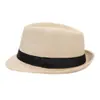 Nuevo Estilo Sombrero de Paja Negro de Ala Enrollada con Cinturón para Verano para Hombres y Mujeres, Moda para Exteriores Estilo Europeo y Americano Fresco y Transpirable Venta al por Mayor