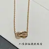 Transmissão ao Vivo da Fábrica Dropshipping Colar de Casco de Cavalo Fred Ouro Rosa Totalmente Cravejado Pulseira de Casco de Cavalo em Forma de 8 Ouro V Versão Alta