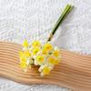 Pulsera de Muñeca Narciso de Simulación Pegamento Suave Tacto de Mano Flor de Narciso de Simulación Flor Artificial Decoración del Hogar Decoración Boda Flor Hecha a Mano