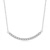 Collar de Plata de Ley S925 Sonrisa para Mujer Francés Lujo Ligero Sentido de Diseño de Nicho Colgante de Moissanita Mismo Estilo que la Celebridad de Internet Cadena para la Clavícula