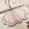 Alfombrilla de Suelo Especial para Baño tipo Cachemira Absorbente Resistente a la Suciedad Fácil de Cuidar Felpudo Hogareño para Baño Entrada de Puerta de Baño Alfombrilla Antideslizante