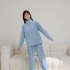Pijamas de Franela para Pareja para Mujer en Otoño e Invierno con Solapas Afelpadas y Engrosadas Ropa de Casa Suelta de Estilo Japonés Trajes de Hombre Personalizados por el Fabricante