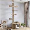 Columna Tongtian Marco de Escalada para Gatos Nido para Gatos Integrado Superior Marco de Madera Maciza No Ocupa Espacio Juguete para Gatos para Apartamentos Pequeños Plataforma de Salto para Gatos