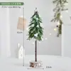 Arreglo de escritorio pequeño de Pe Scene de cedro Decoraciones navideñas de moda Adornos Árbol de Navidad Mini nevada flockada
