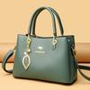 Bolso bandolera simple de gran capacidad para mujer, nuevo y práctico, para el día a día, con tres compartimentos, cierre de cremallera, cuero suave brillante, entrega en una sola pieza