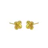 Brincos de Osmanthus com Agulha de Cobre, Brilhantes e Luxuosos, Estilo Simples Banhado a Ouro, Brincos Femininos Versáteis de Alta Qualidade, Disponível para Dropshipping