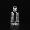 Botella pequeña de licor con tapa, Botella de licor de vidrio, Empaque con etiqueta de licor extranjero de 100 ml, Botella de licor vacía transparente al por mayor, Capacidad pequeña