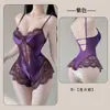 Fan Lei Lingerie Sexy Body Renda Patchwork Costas Abertas Roupa Sedutora Feminina Pijama Aberto no Entrepernas 1054