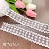 Diadema de Lazo Caliente Malla Fina Blanca de Encaje Encaje Bordado Ropa Tela para Cortinas del Hogar