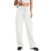 Pantalones Casuales de Trabajo de Verano Europeos y Americanos Transfronterizos Amazon Nuevos Multibolsillos Cintura Alta Pierna Ancha Rectos Sueltos Mujeres