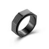 Anillo Octogonal Giratorio de Acero de Titanio con Tuerca Personalizada Ins Niche para Aliviar la Ansiedad y Descomprimir Pulsera de Seis Lados Estilo Neutro