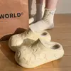 Bolsa con estampado de estrellas y zapatos de algodón impermeables para mujer, nuevo estilo otoño e invierno para uso en exteriores, antideslizantes, estilo pareja, pantuflas de algodón cálidas para el hogar, hombre