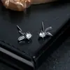 Brincos de Orelha de Coelho Cravejados com Diamantes Transfronteiriços para Homens, High-End, Nicho, Simples, Compacto, Brilhante Joia de Orelha de Coelho com Diamante de Quatro Garras