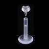 Acrílico transparente labio uña removible simple amor UV labio decoración agujero piercing corporal joyería venta directa de fábrica