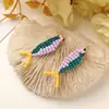 Moda de Nicho Colgante de Pez de Colores con Cuentas DIY Pendientes Dopamina Colgante de Oreja Accesorio para Bolso Llavero
